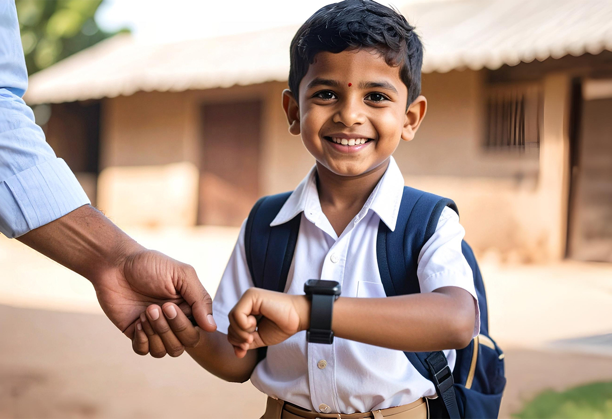 Firefly_Smiling poor indian child in school uniform with the smartwatch on his wrist, holding 291048 (2)jyj (1) 5 Firefly_Smiling poor indian child in school uniform with the smartwatch on his wrist, holding 291048 (2)jyj (1) 5